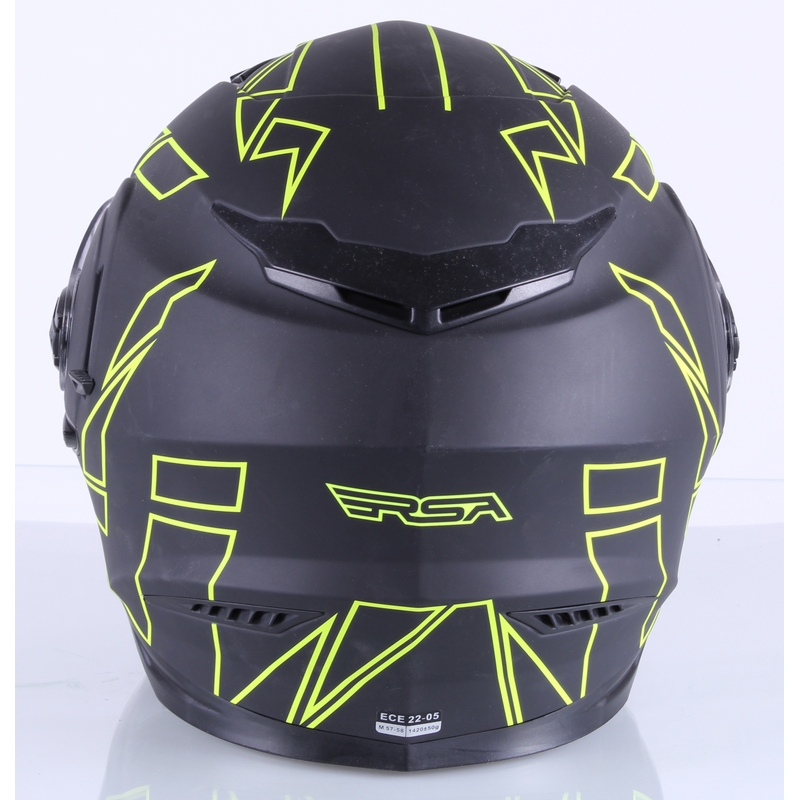 Kask motocyklowy RSA District czarno-fluo żółty wyprzedaż