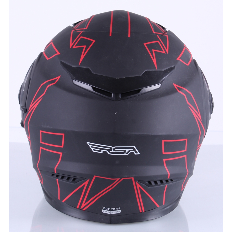 Integralny kask motocyklowy RSA District black-red outlet wyprzedaż