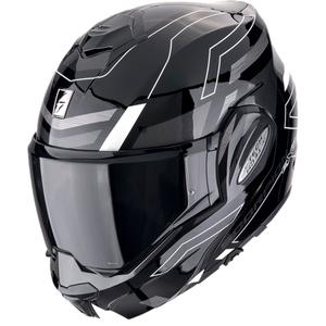 Kask motocyklowy składany Scorpion EXO-TECH EVO CONQUER czarno-biały - II. jakość