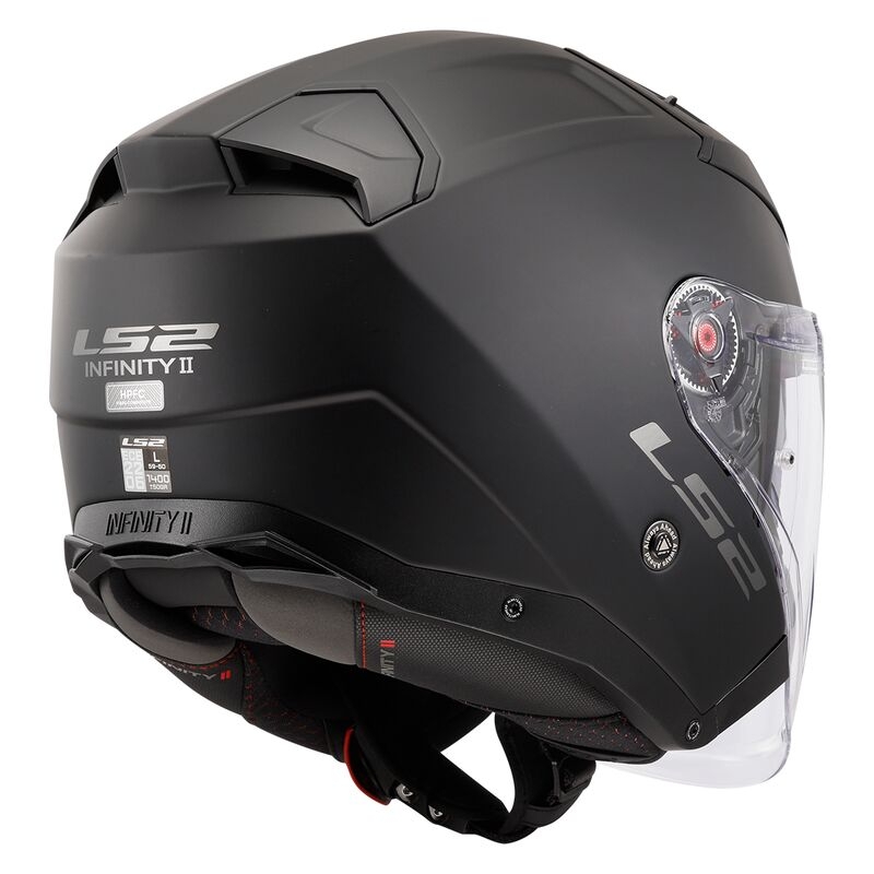 Otevřená helma na motorku LS2 OF603 Infinity II Solid černá matná - II. jakość
