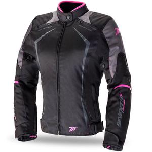 Kurtka motocyklowa damska SEVENTY DEGREES SD-JR49 czarno-różowa - II. jakość