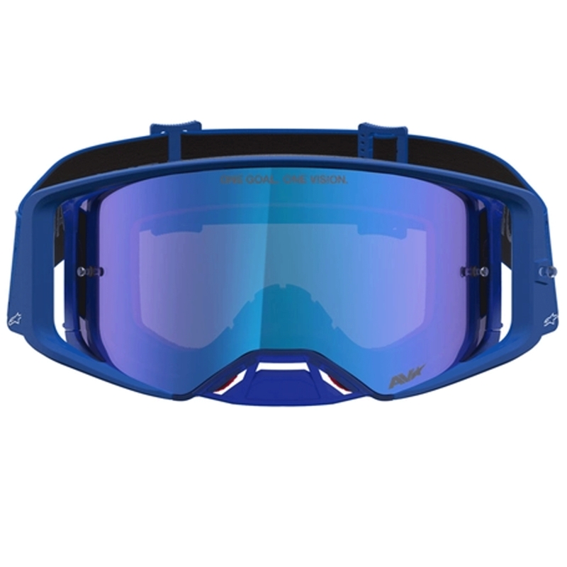 Gogle motocrossowe Alpinestars Supertech Vesta niebiesko-białe