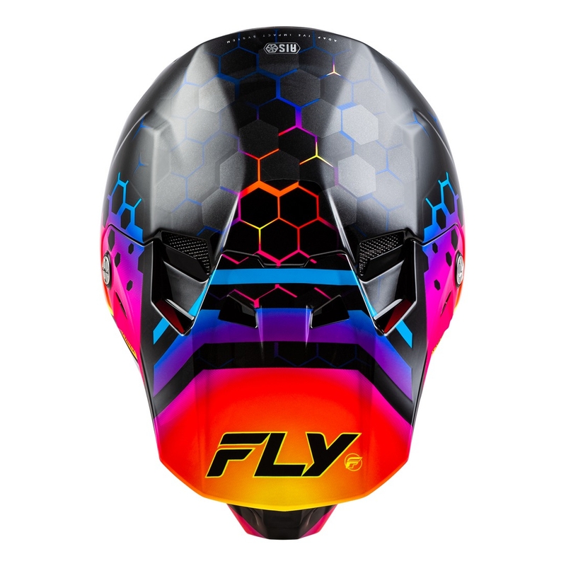 Kask motocrossowy FLY Racing Formula CC Tektonic czarno-żółto-różowy - II. jakość