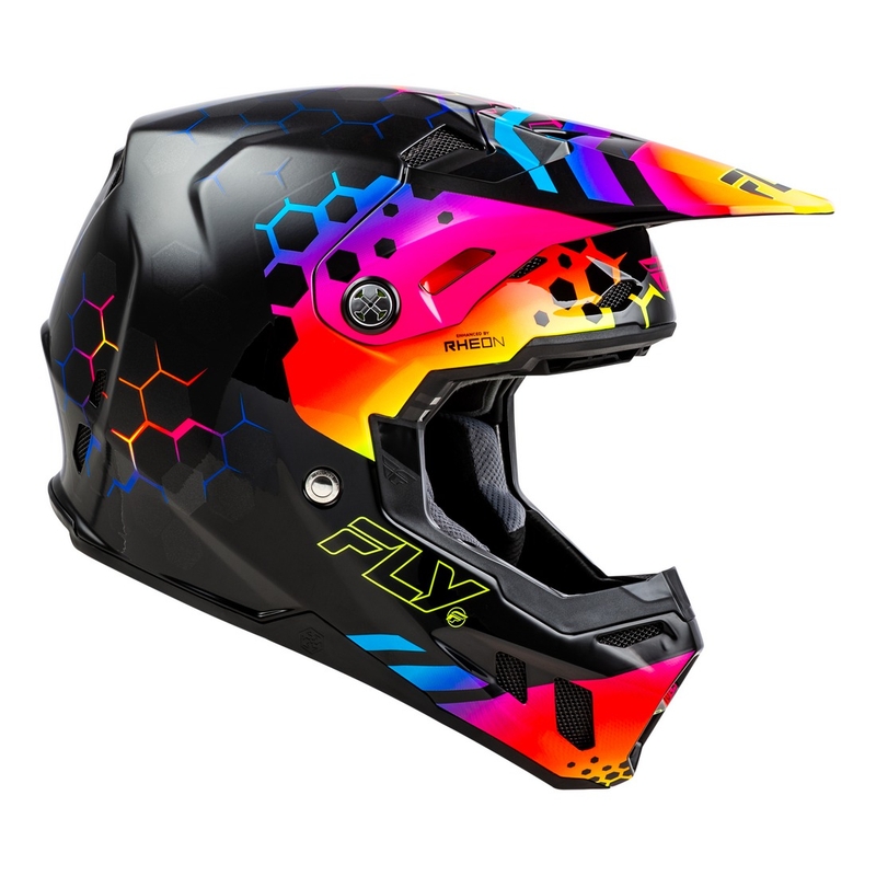 Kask motocrossowy FLY Racing Formula CC Tektonic czarno-żółto-różowy - II. jakość