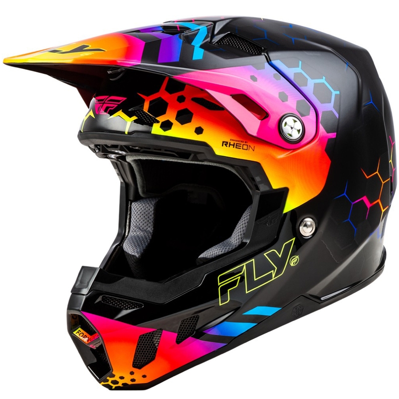 Kask motocrossowy FLY Racing Formula CC Tektonic czarno-żółto-różowy - II. jakość