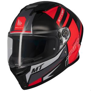 Kask motocyklowy integralny MT Stinger 2 Tron czarno-czerwono-szary - II. jakość