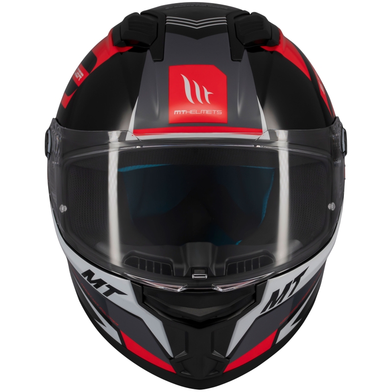 Kask motocyklowy integralny MT Stinger 2 Tron czarno-czerwono-szary - II. jakość