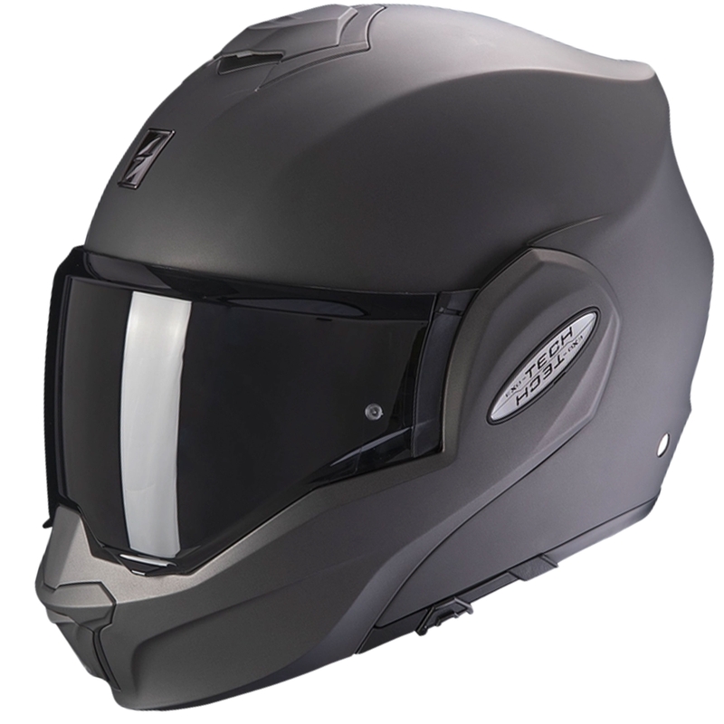Kask motocyklowy składany Scorpion EXO-TECH EVO Solidny matowy antracyt - II. jakość