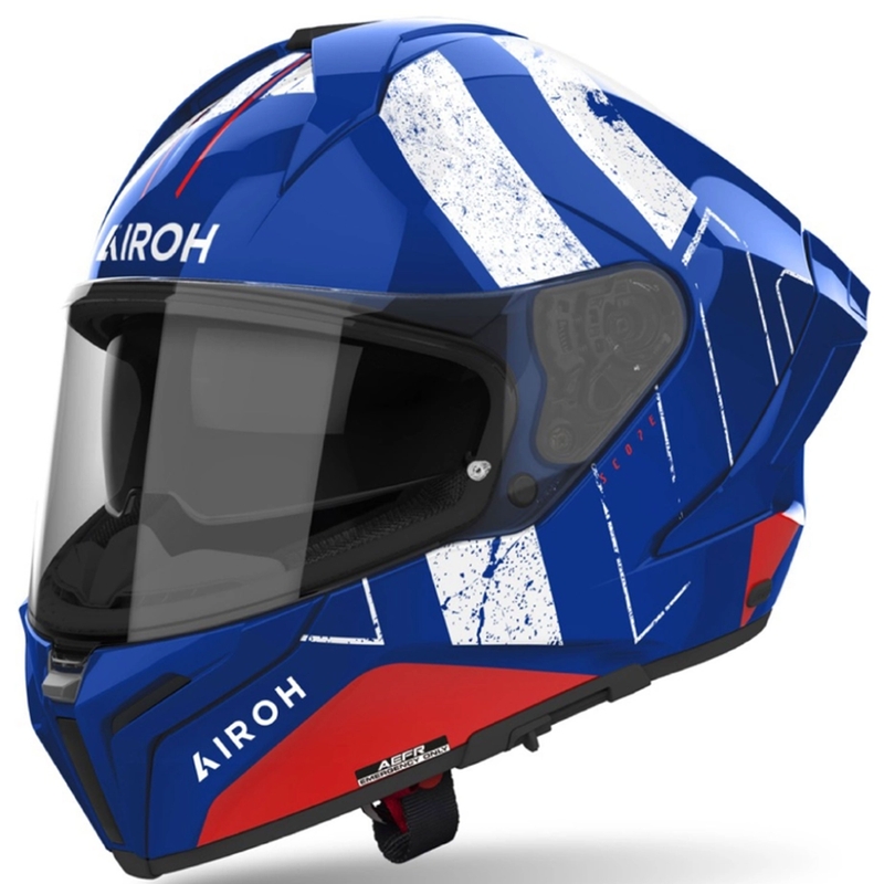 Zintegrowany kask motocyklowy Airoh MATRYX Scope niebiesko-czerwony