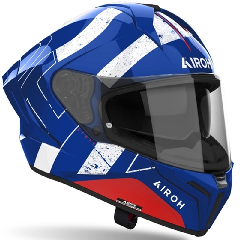 Zintegrowany kask motocyklowy Airoh MATRYX Scope niebiesko-czerwony