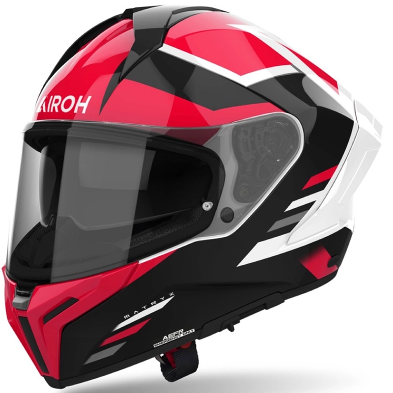 Zintegrowany kask motocyklowy Airoh MATRYX Thron czerwony