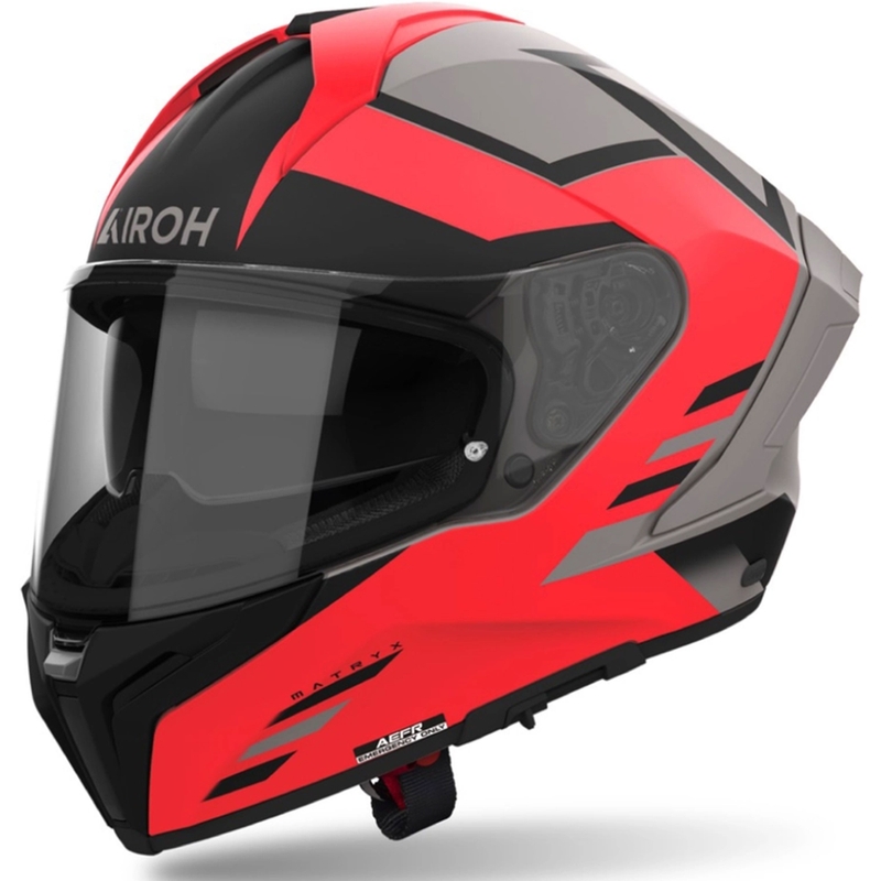 Integralny kask motocyklowy Airoh MATRYX Thron, matowo-pomarańczowy