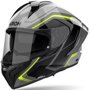Kask motocyklowy Airoh MATRYX Wide full face czarno-szaro-żółty