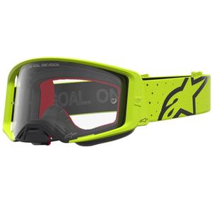 Gogle motocrossowe Alpinestars Supertech Vesta fluo żółto-czarne (przezroczyste pleksi)