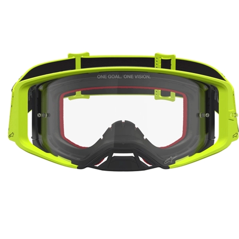 Gogle motocrossowe Alpinestars Supertech Vesta fluo żółto-czarne (przezroczyste pleksi)