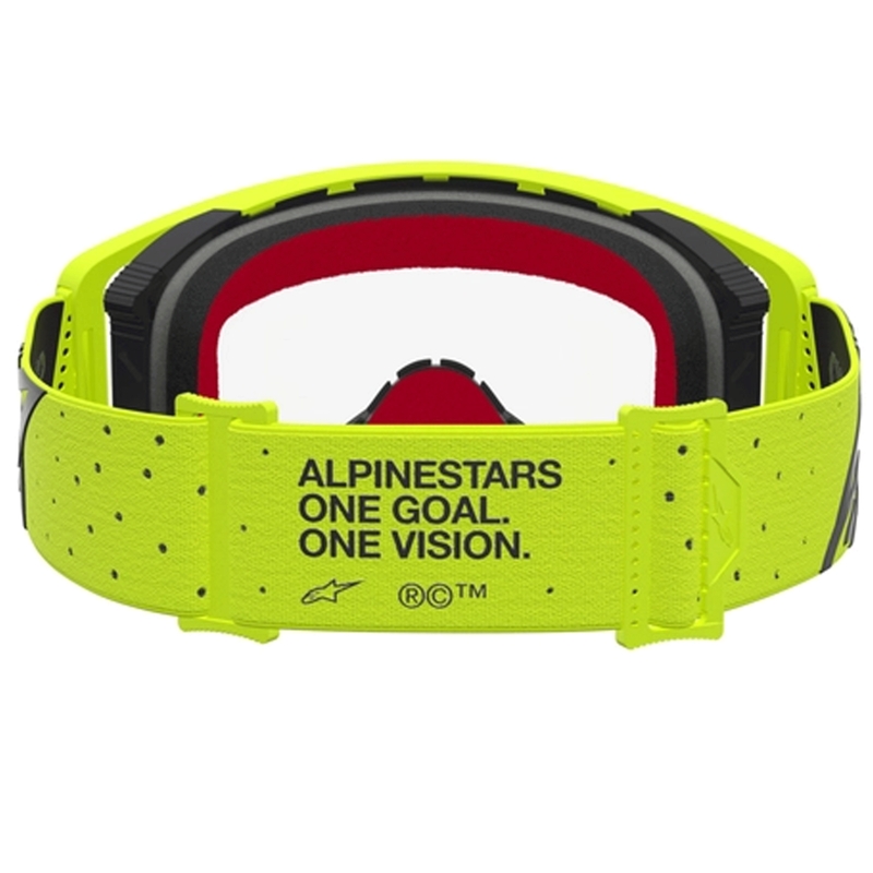 Gogle motocrossowe Alpinestars Supertech Vesta fluo żółto-czarne (przezroczyste pleksi)
