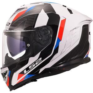 Kask motocyklowy integralny LS2 FF818 Storm III Sports błyszczący biało-niebiesko-czerwony - II. jakość