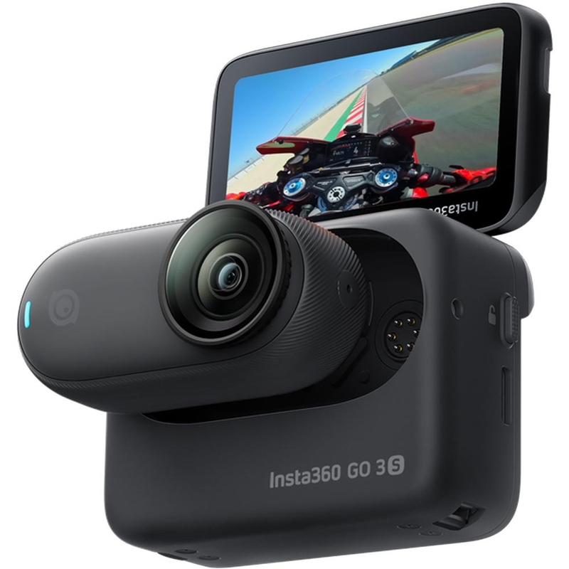 Kamera sportowa Insta360 GO 3S z kamerą POV do kasku motocyklowego, czarna