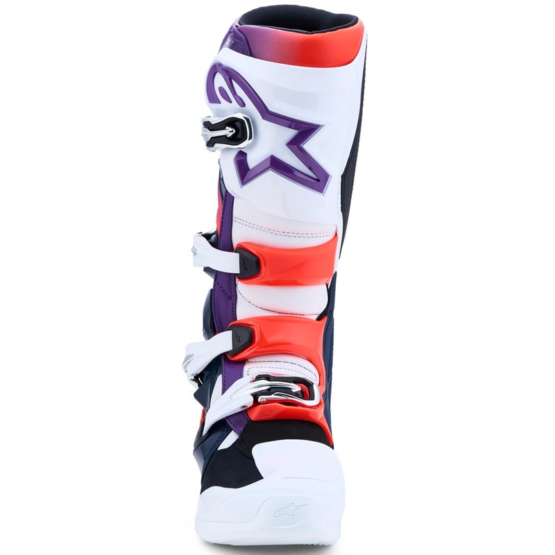 Buty motocrossowe Alpinestars TECH 7 fioletowo-biało-granatowo-fluo-czerwone