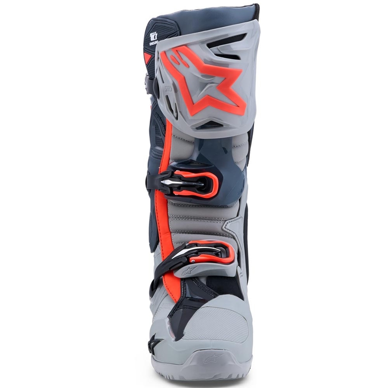 Buty motocyklowe Alpinestars Tech 10 Enduro w kolorze szaro-ciemnoszarym-fluo-czerwonym