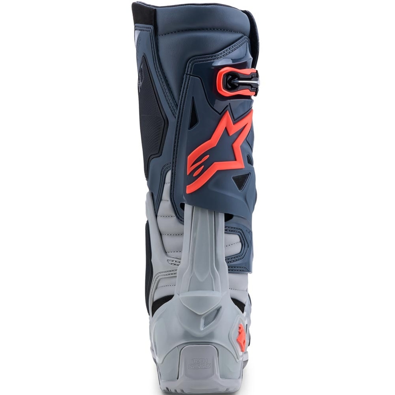 Buty motocyklowe Alpinestars Tech 10 Enduro w kolorze szaro-ciemnoszarym-fluo-czerwonym