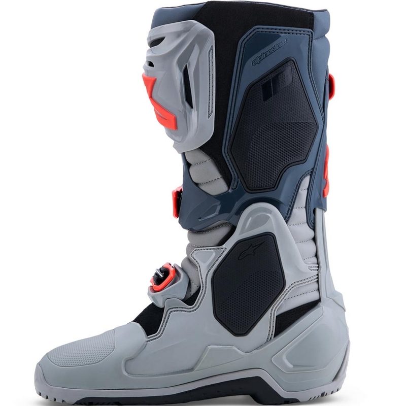 Buty motocyklowe Alpinestars Tech 10 Enduro w kolorze szaro-ciemnoszarym-fluo-czerwonym