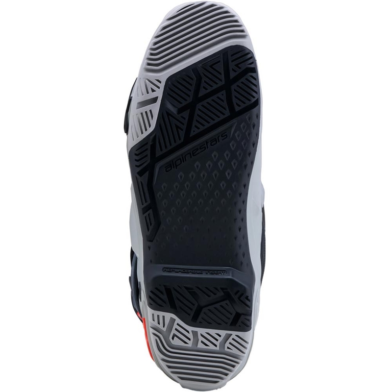 Buty motocyklowe Alpinestars Tech 10 Enduro w kolorze szaro-ciemnoszarym-fluo-czerwonym