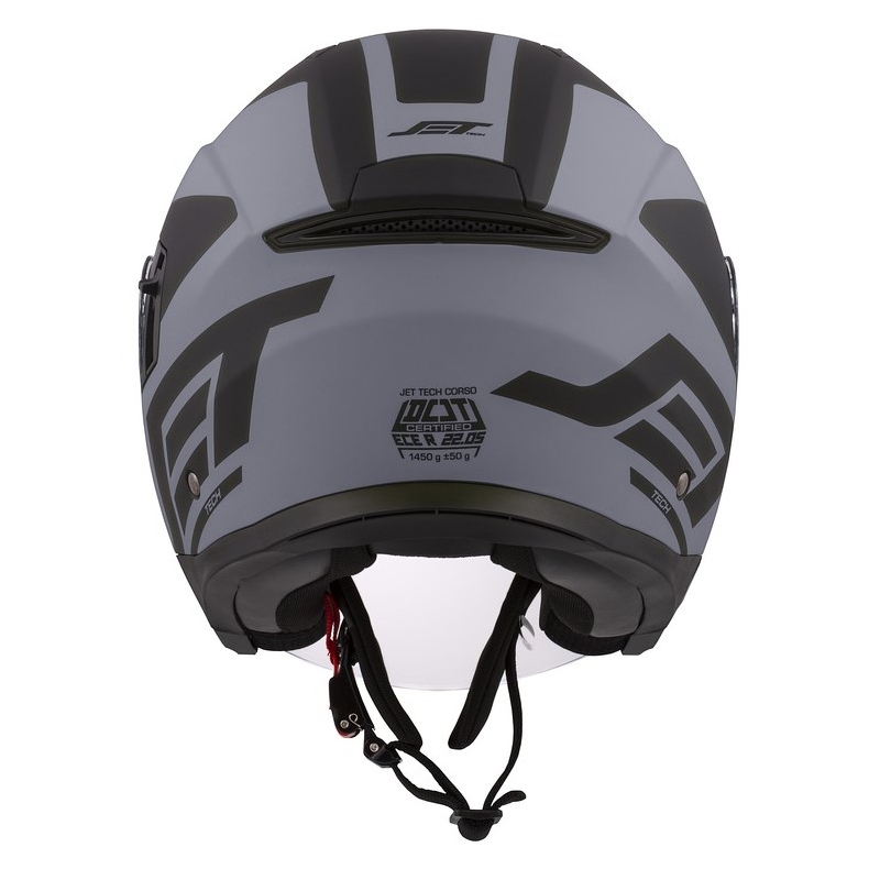 Otwarty kask motocyklowy Cassida Jet Tech Corso czarno-szary