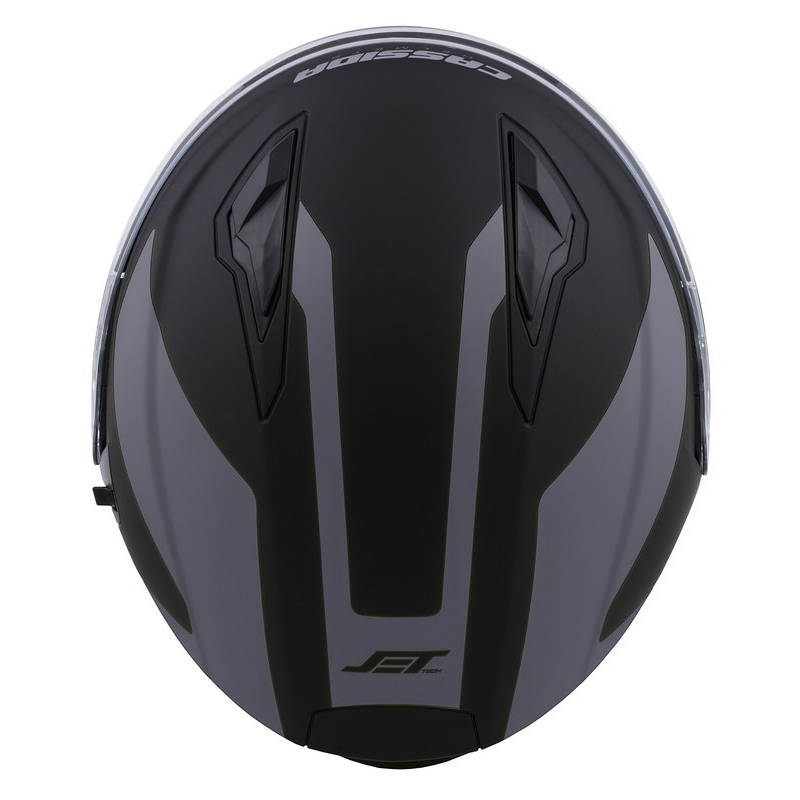 Otwarty kask motocyklowy Cassida Jet Tech Corso czarno-szary