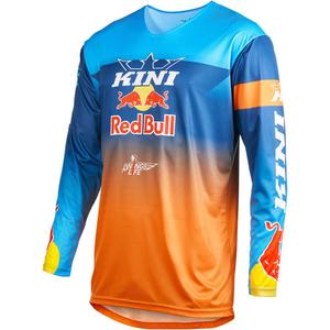 Koszulka motocrossowa KINI Red Bull 1.0 Rallye niebiesko-pomarańczowa