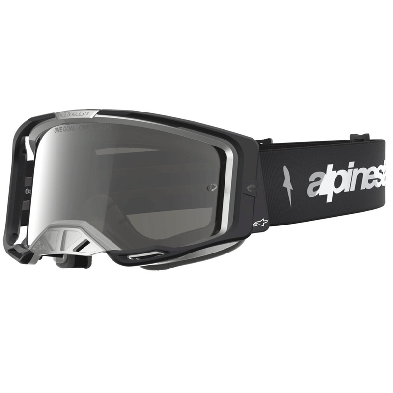 Gogle motocrossowe Alpinestars Vision 8 Amber czarno-srebrne