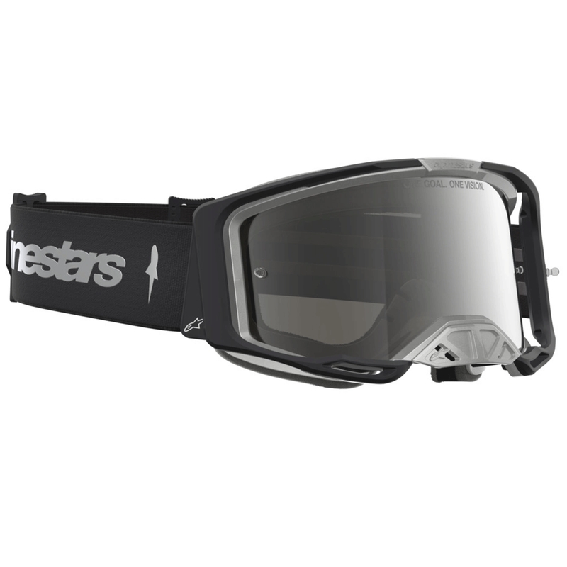 Gogle motocrossowe Alpinestars Vision 8 Amber czarno-srebrne