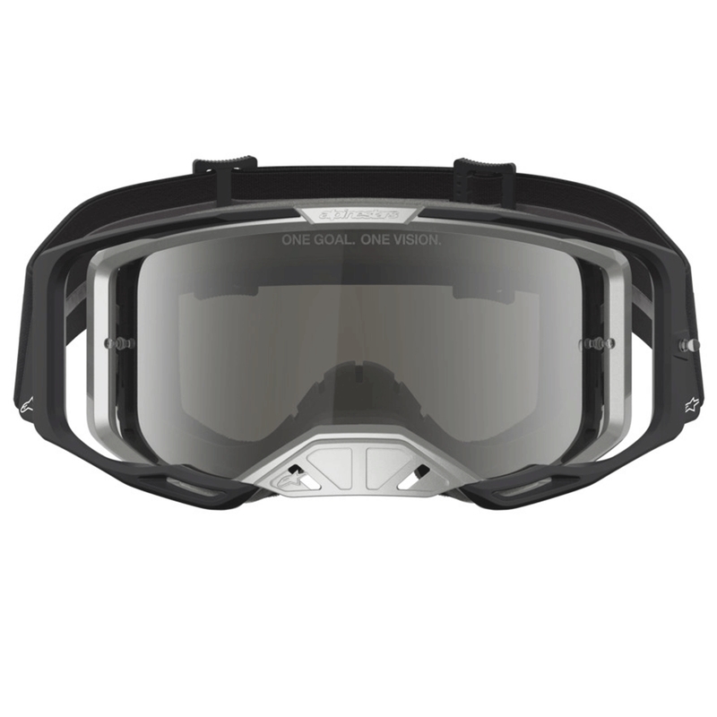 Gogle motocrossowe Alpinestars Vision 8 Amber czarno-srebrne