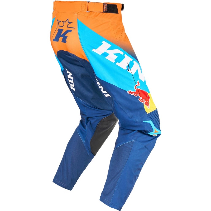 Spodnie motocrossowe KINI Red Bull 1.0 Rallye niebiesko-pomarańczowe