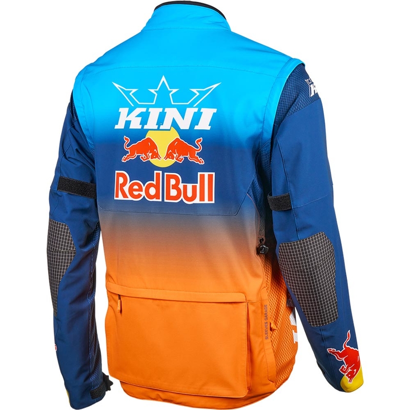 Kurtka motocrossowa KINI Red Bull 1.0 Rallye niebiesko-pomarańczowa