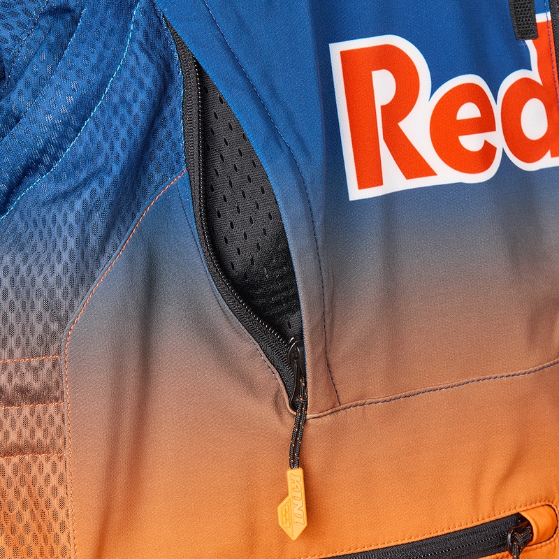 Kurtka motocrossowa KINI Red Bull 1.0 Rallye niebiesko-pomarańczowa