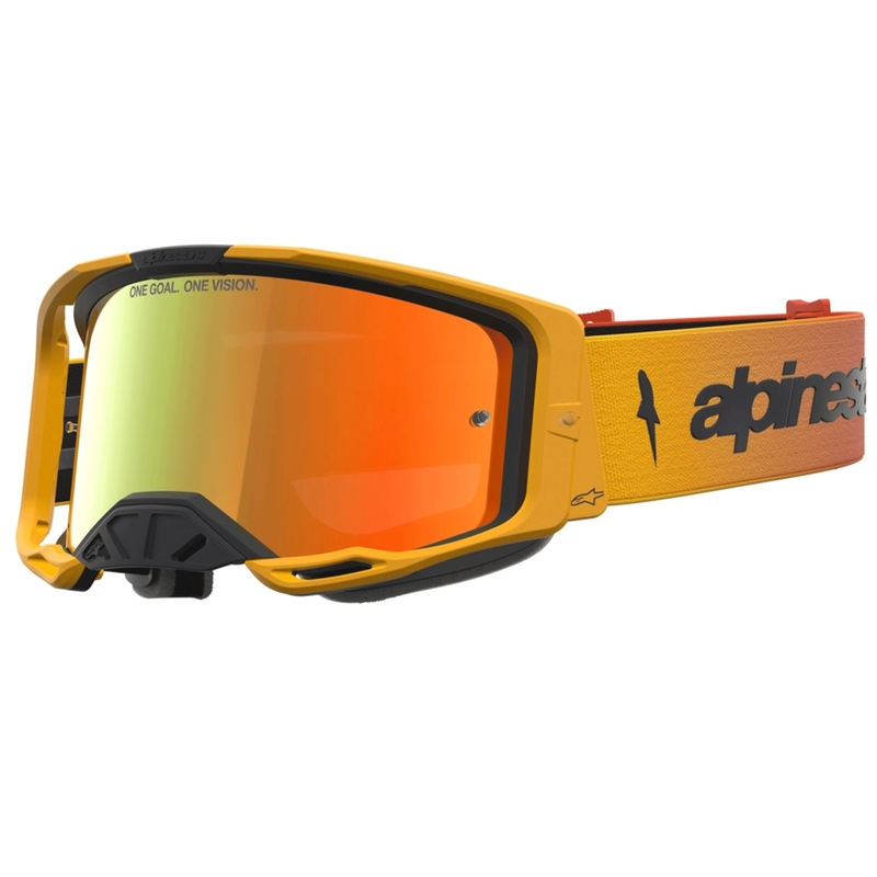 Gogle motocrossowe Alpinestars Vision 8 Amber żółto-czerwono-czarne