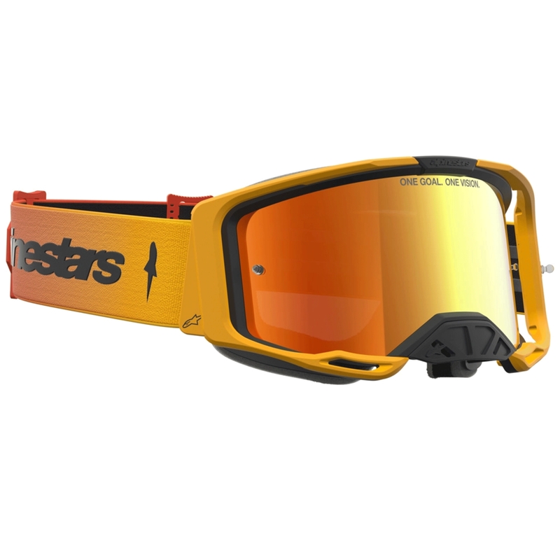 Gogle motocrossowe Alpinestars Vision 8 Amber żółto-czerwono-czarne