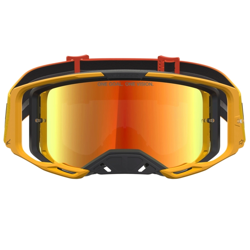 Gogle motocrossowe Alpinestars Vision 8 Amber żółto-czerwono-czarne