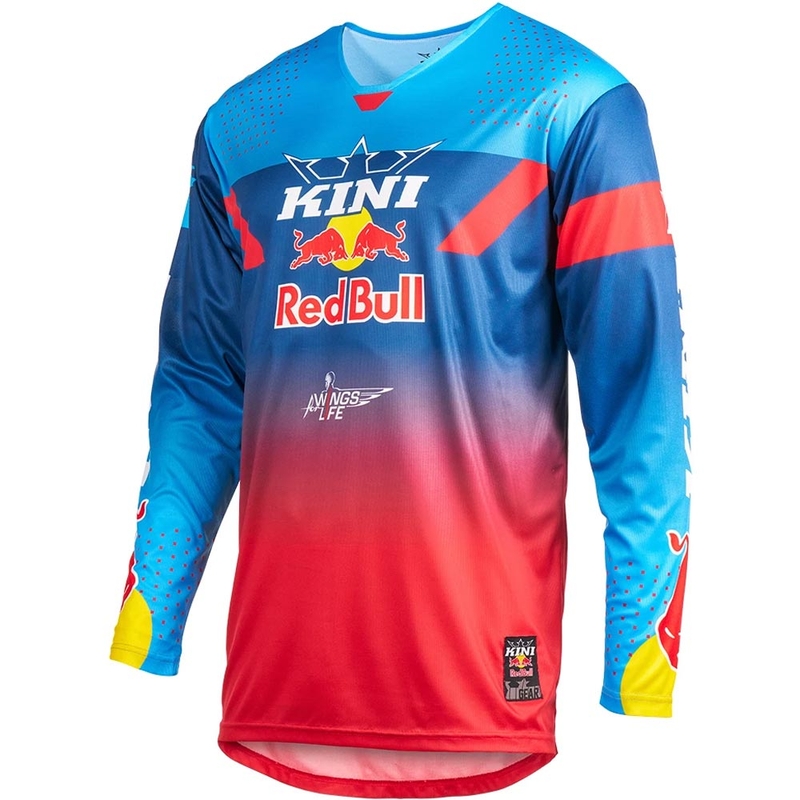 Koszulka motocrossowa KINI Red Bull 2.0 MXC niebiesko-czerwona