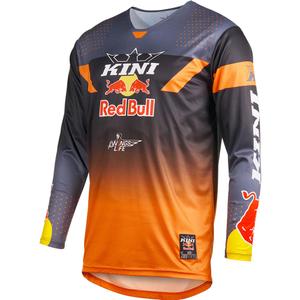 Koszulka motocrossowa KINI Red Bull 2.0 MXC szaro-pomarańczowa