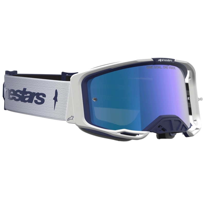 Gogle motocrossowe Alpinestars Vision 8 Amber niebiesko-białe