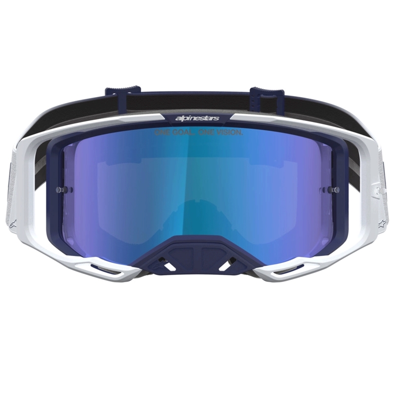 Gogle motocrossowe Alpinestars Vision 8 Amber niebiesko-białe
