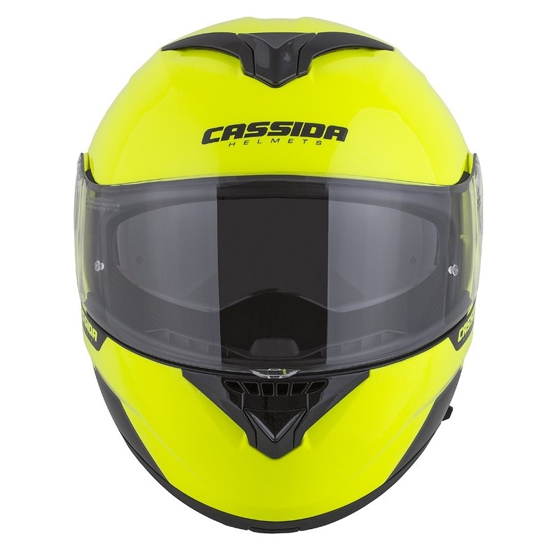 Szczękowy kask motocyklowy Cassida Compress 2.0 Refraction czarno-fluo żółty
