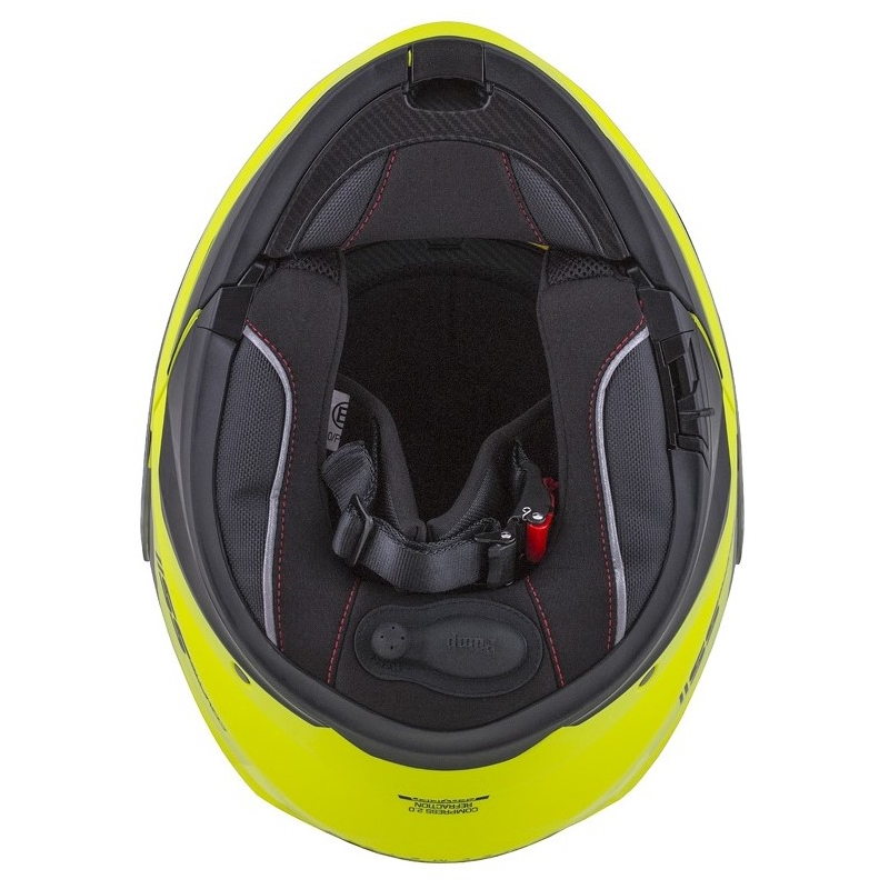Szczękowy kask motocyklowy Cassida Compress 2.0 Refraction czarno-fluo żółty