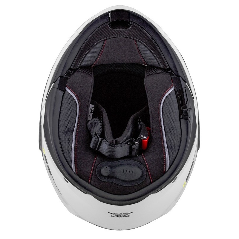 Szczękowy kask motocyklowy Cassida Compress 2.0 Refraction biało-czarno-fluo żółty