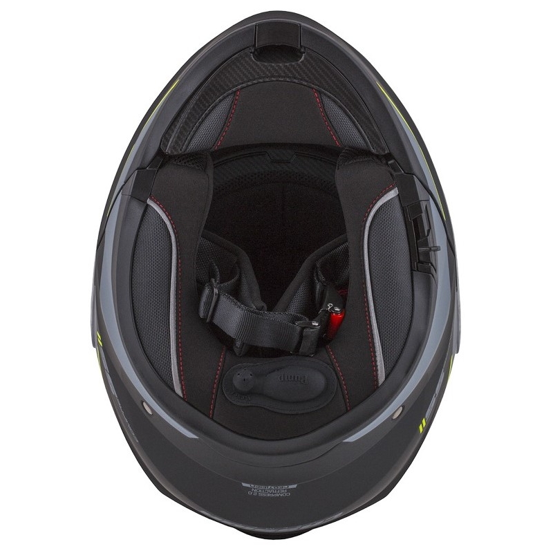 Szczękowy kask motocyklowy Cassida Compress 2.0 Refraction czarno-szaro-fluo żółty wyprzedaż