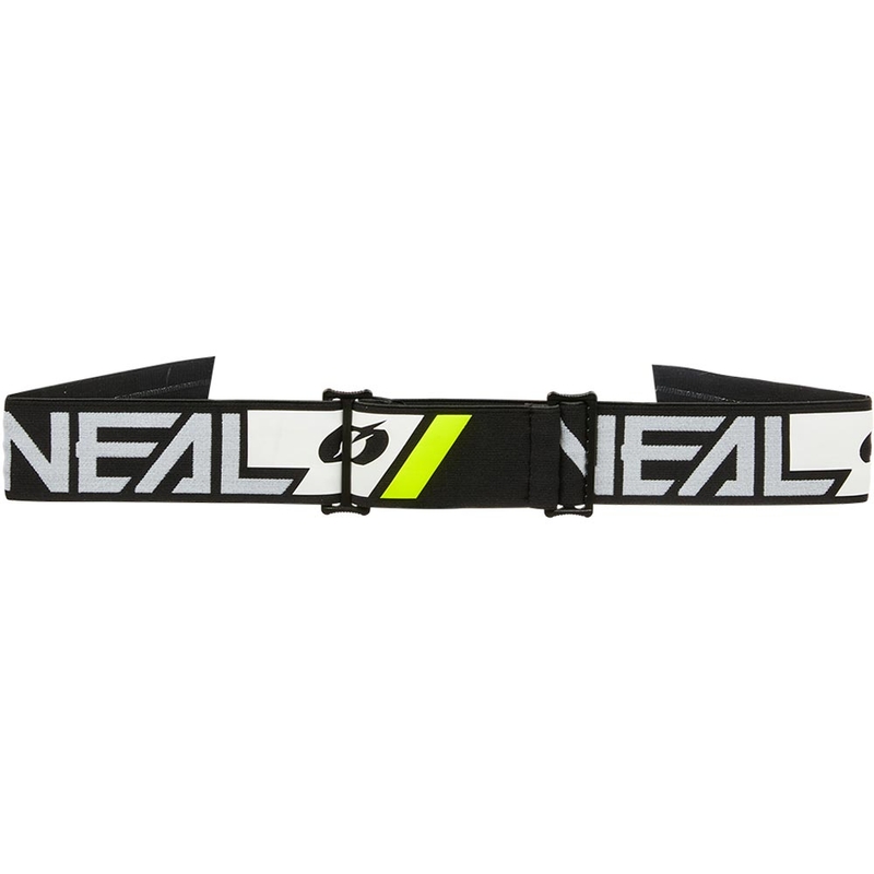 Okulary motocrossowe O'Neal B-55 Cram czarno-białe z lustrzanym złotym pleksiglasem