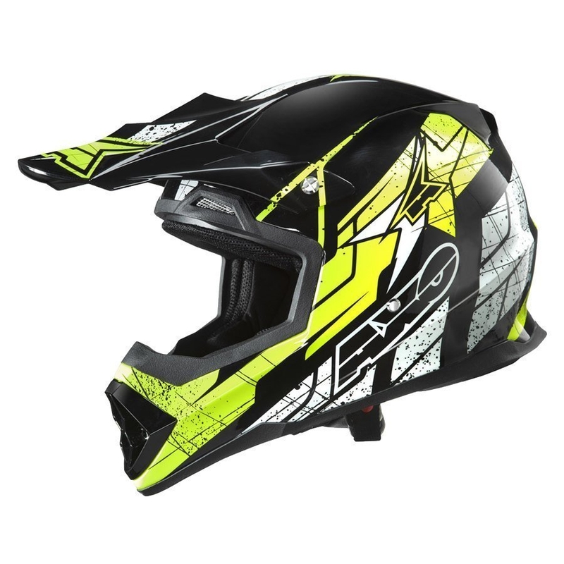Motocrossowy kask AXO Tribe czarno-żółty - II. jakość