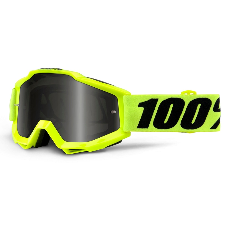 Gogle 100% Accuri Sand fluo żółte (ciemna + przezroczysta szyba)